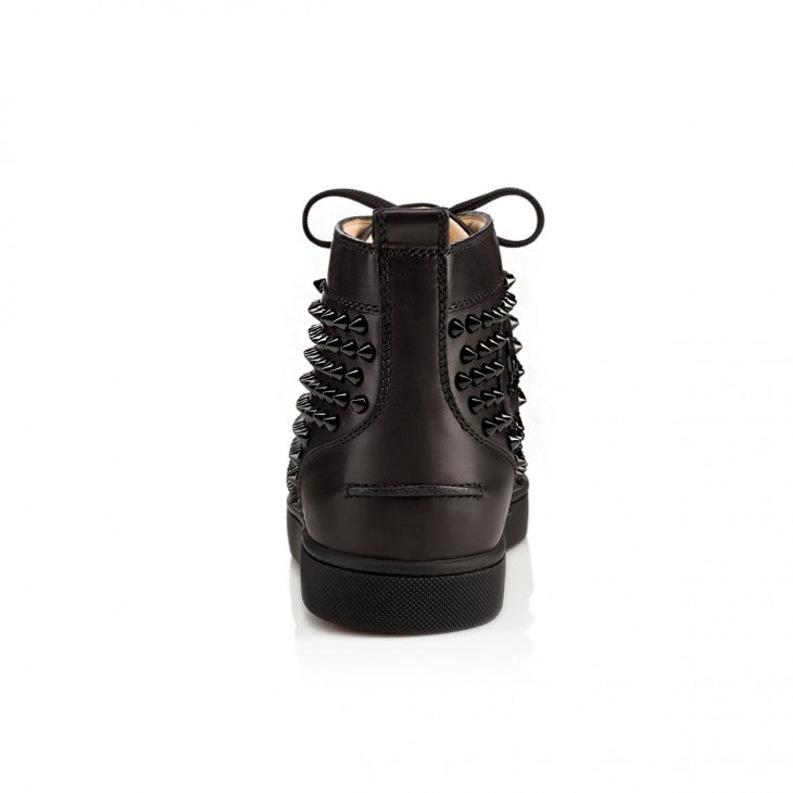 Christian Louboutin Black Louis Spikes Sneakers