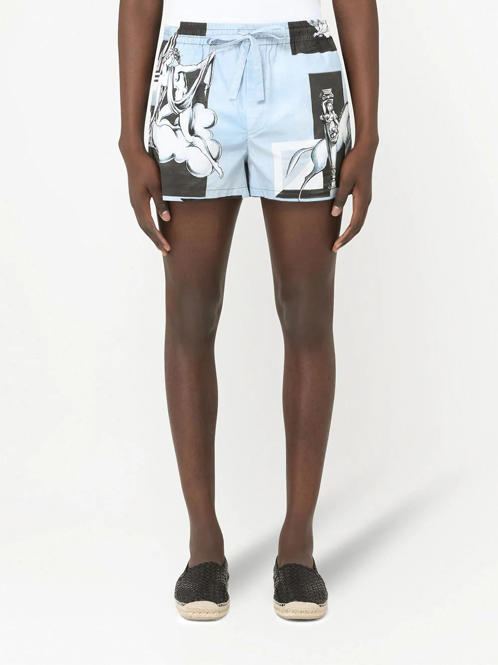 Dolce & Gabbana Blue Graphic Print Shorts