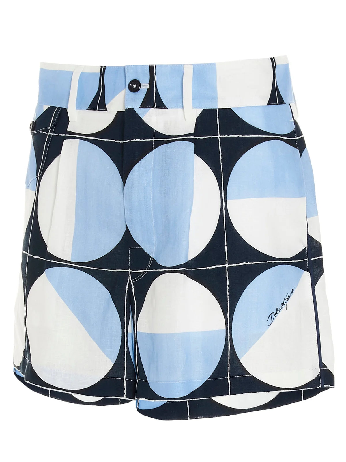 Dolce & Gabbana Blue Majolica Print Shorts