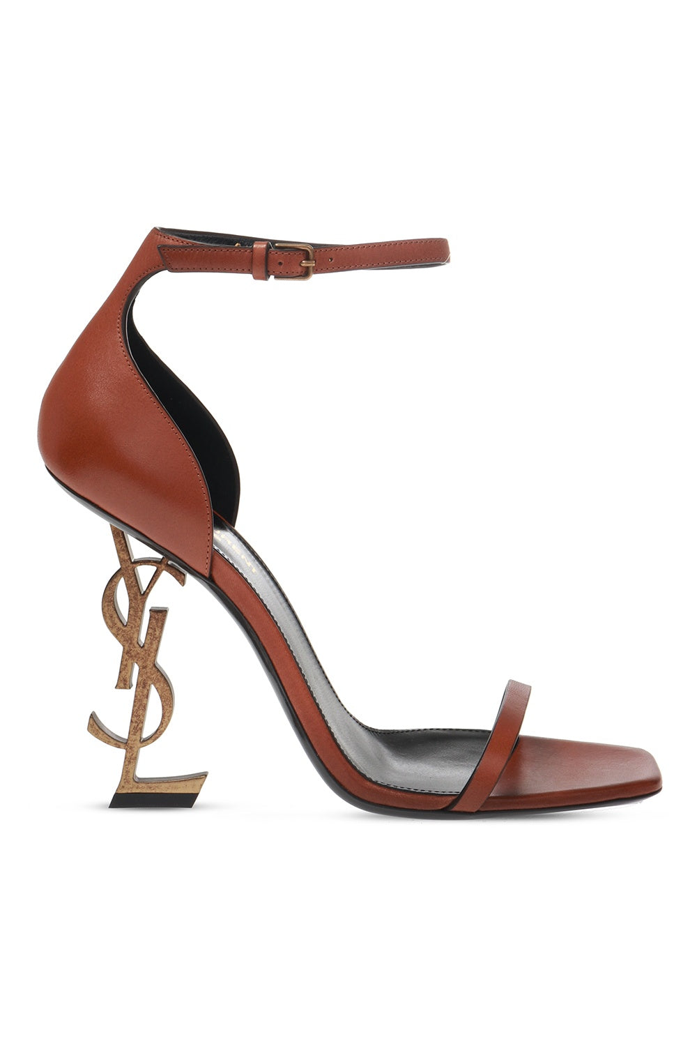 Yves Saint Laurent Brown Dwett Heeled Sandals