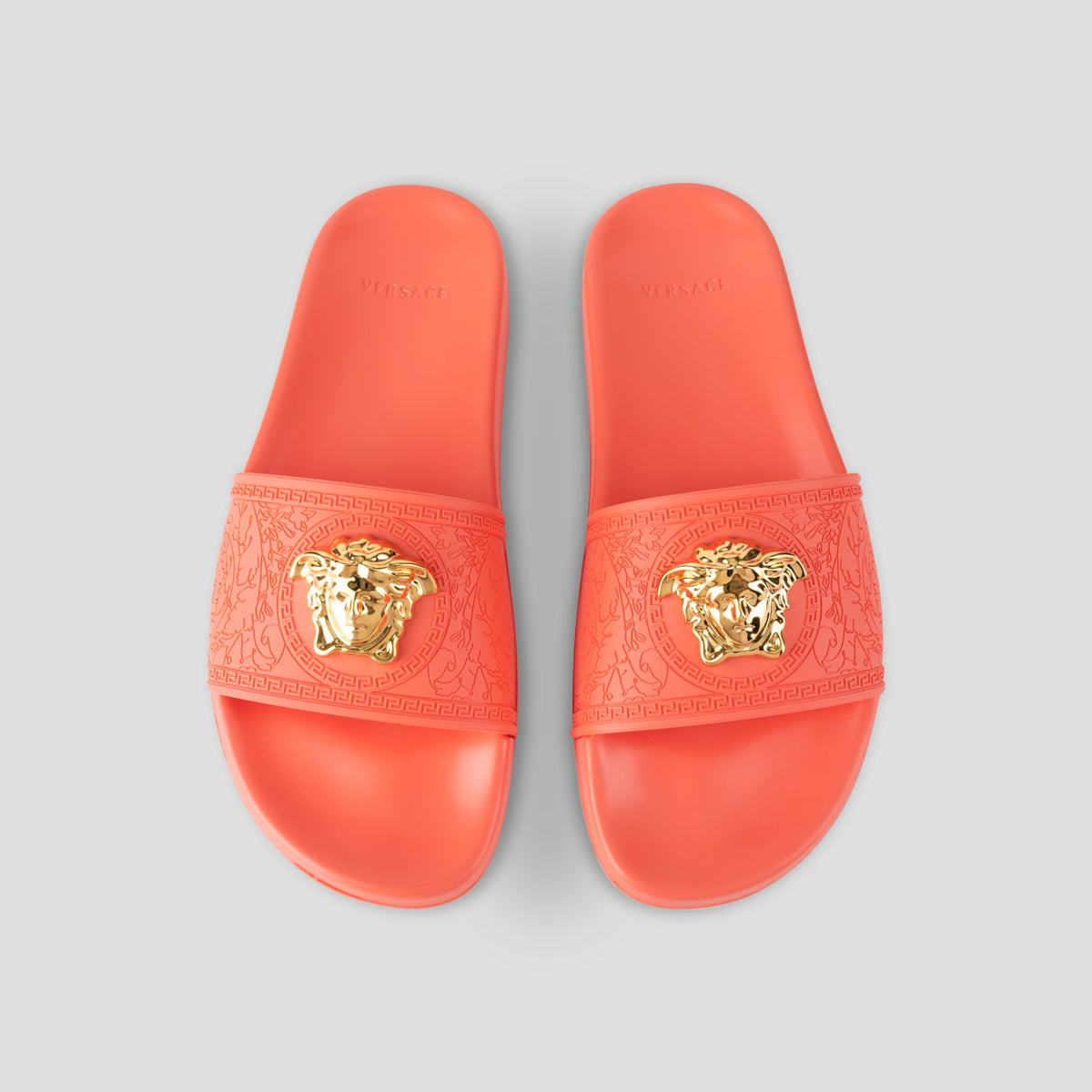 Versace Orange Medusa Logo Slides