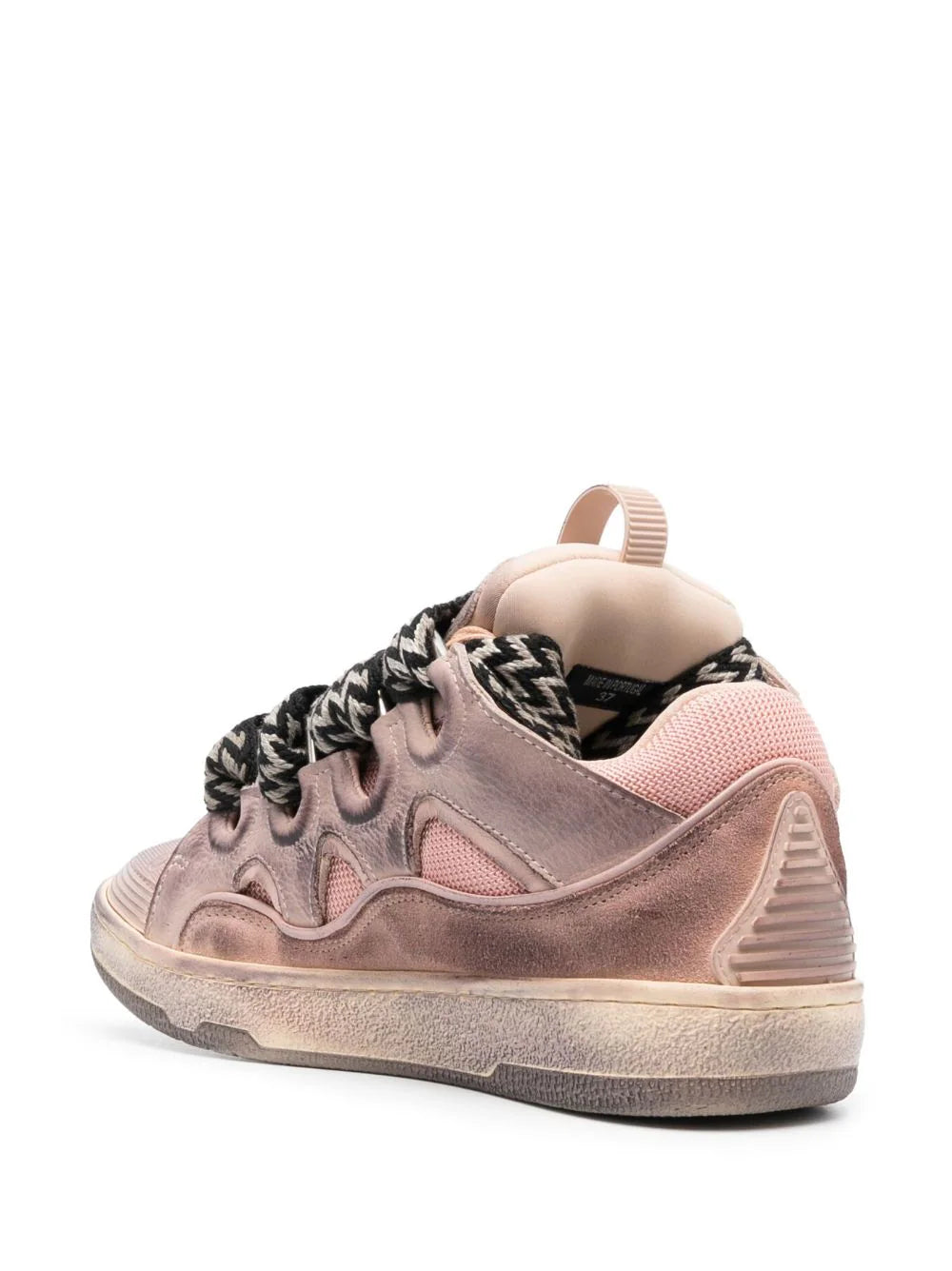 Lanvin Pink Curb Leather Sneakers