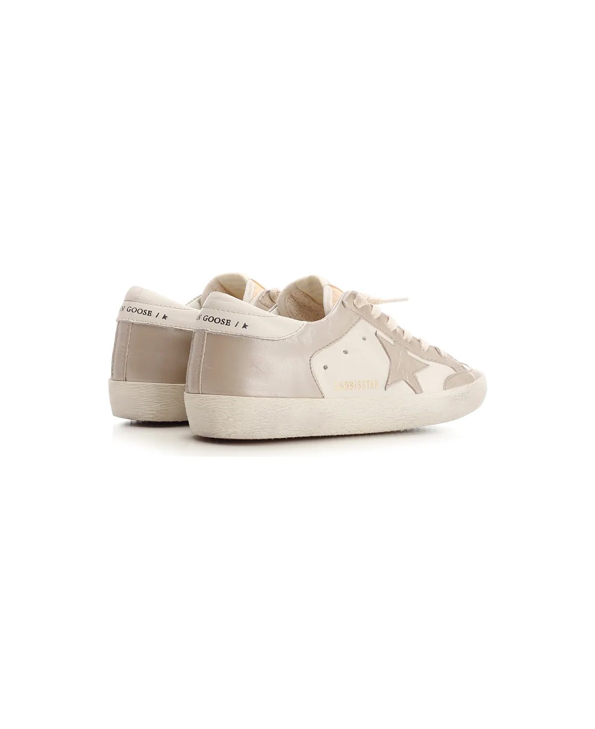 Golden Goose White Sand Super-Star Sneakers