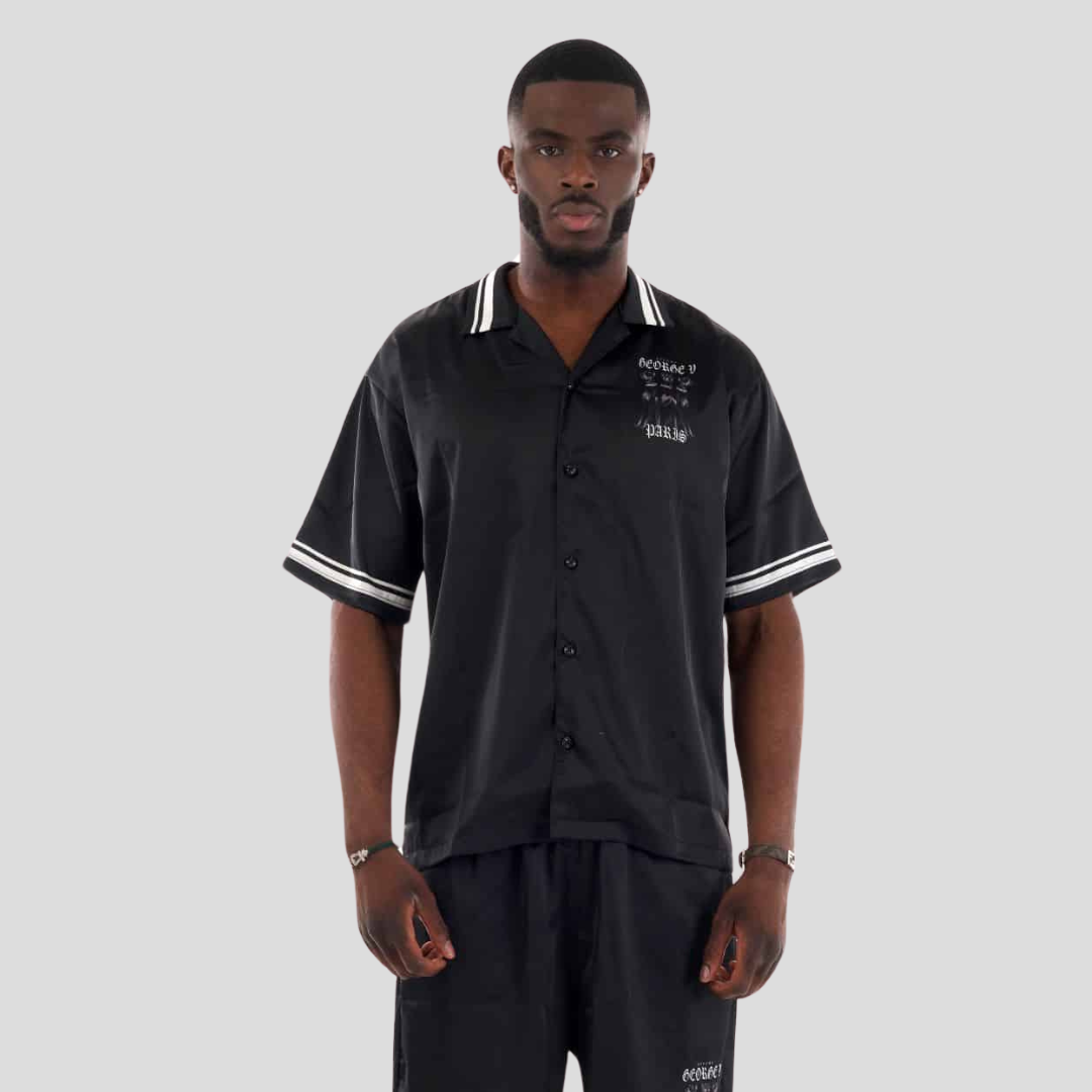 Avenue George V Paris Black Polo Shirt