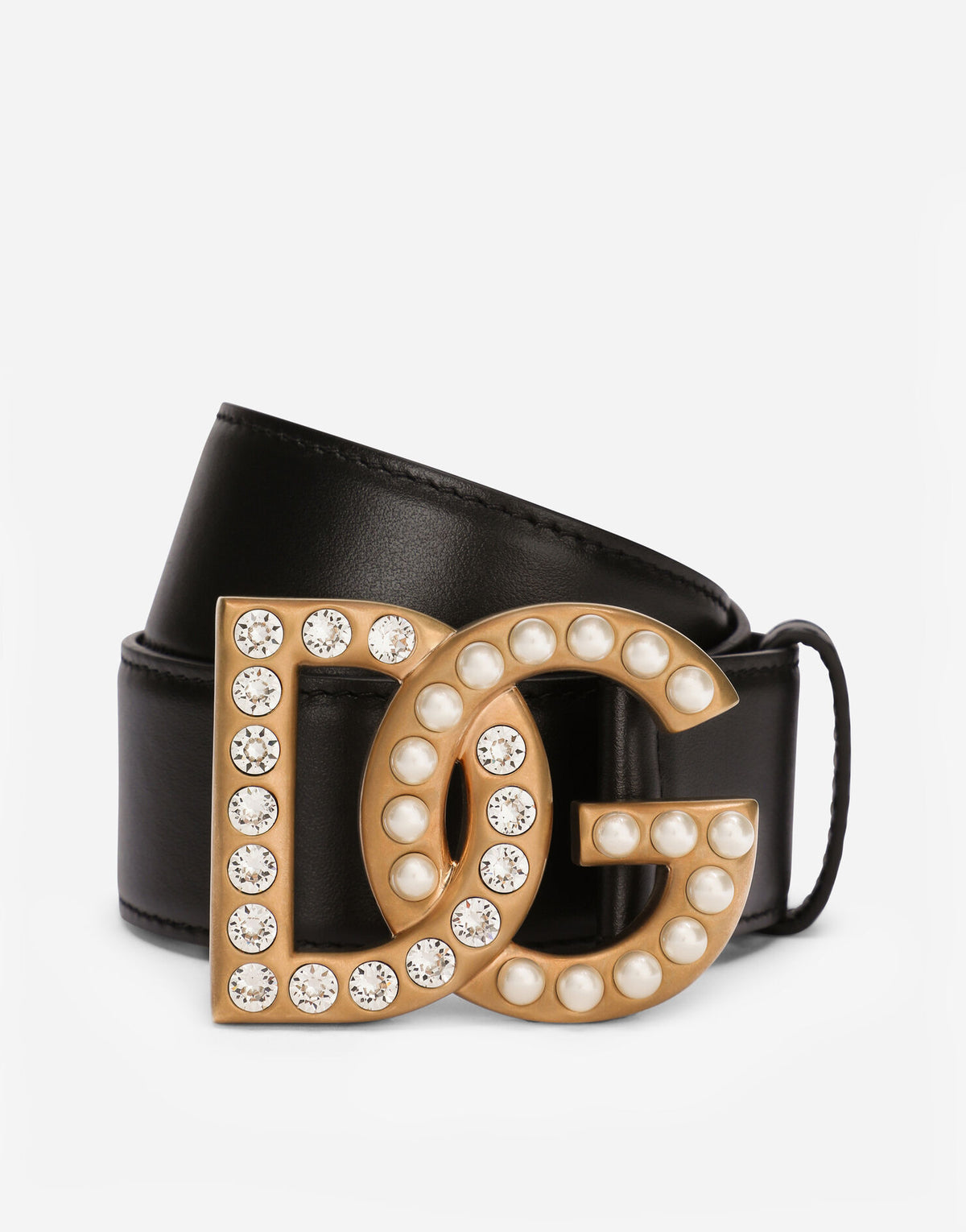 Dolce & Gabbana Black Calfskin Belt