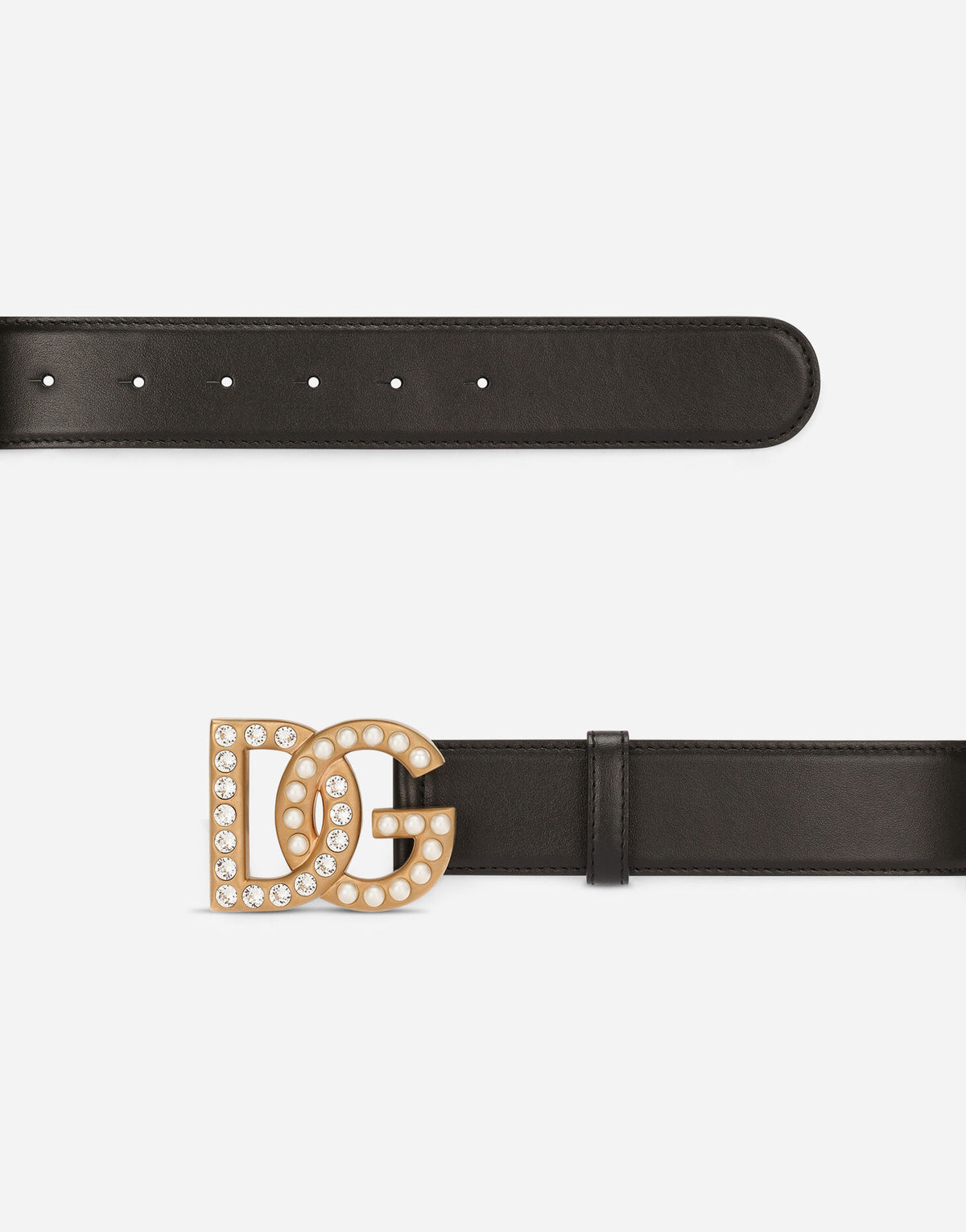 Dolce & Gabbana Black Calfskin Belt