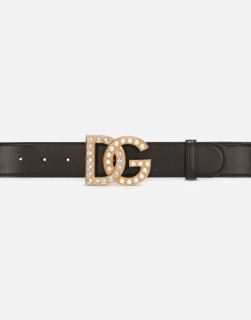 Dolce & Gabbana Black Calfskin Belt