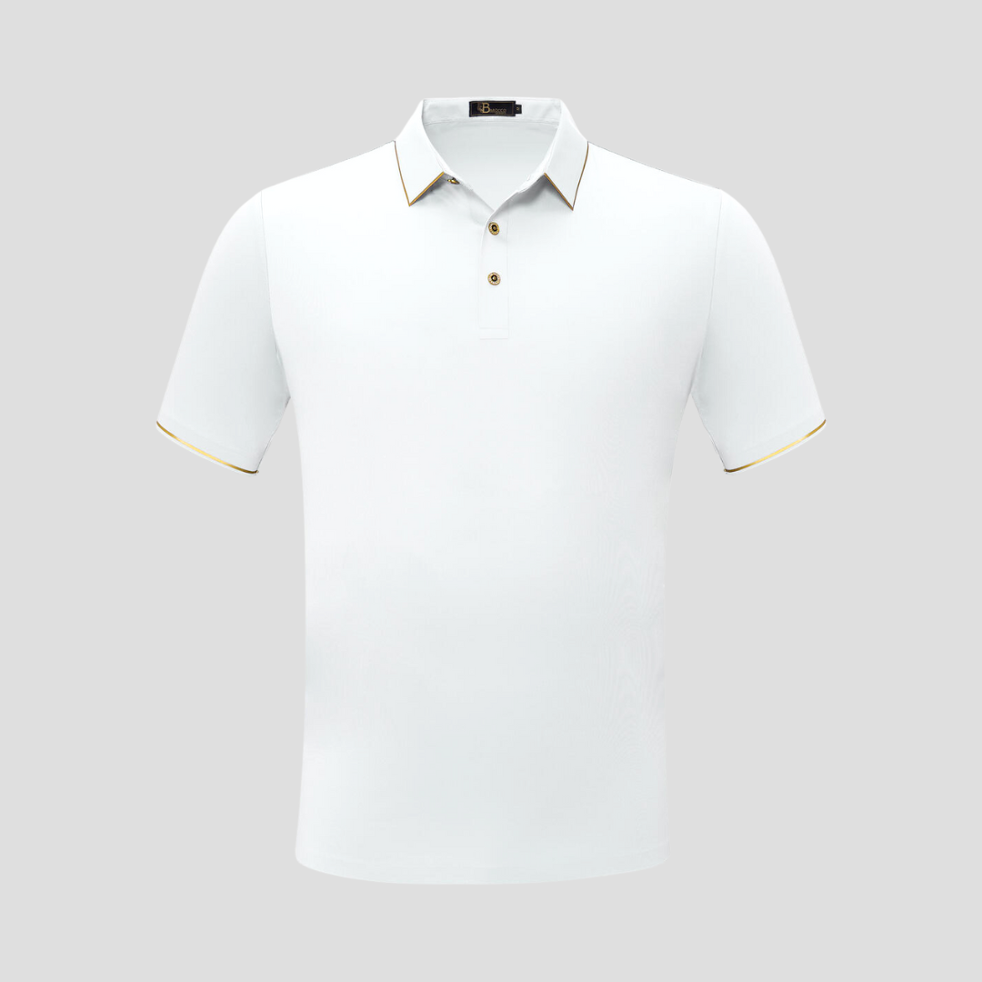 Barocco White Clean Canvas Polo Shirt