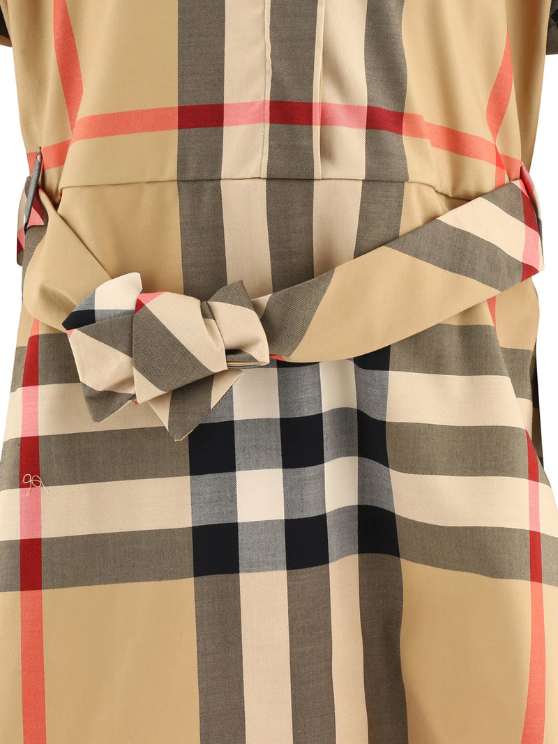  Burberry Kids Checked Shirt Dress