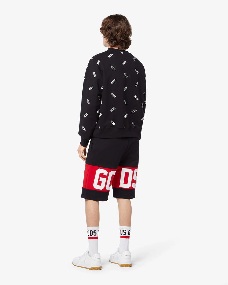 GCDS Black Logo Band Regular Sweat short