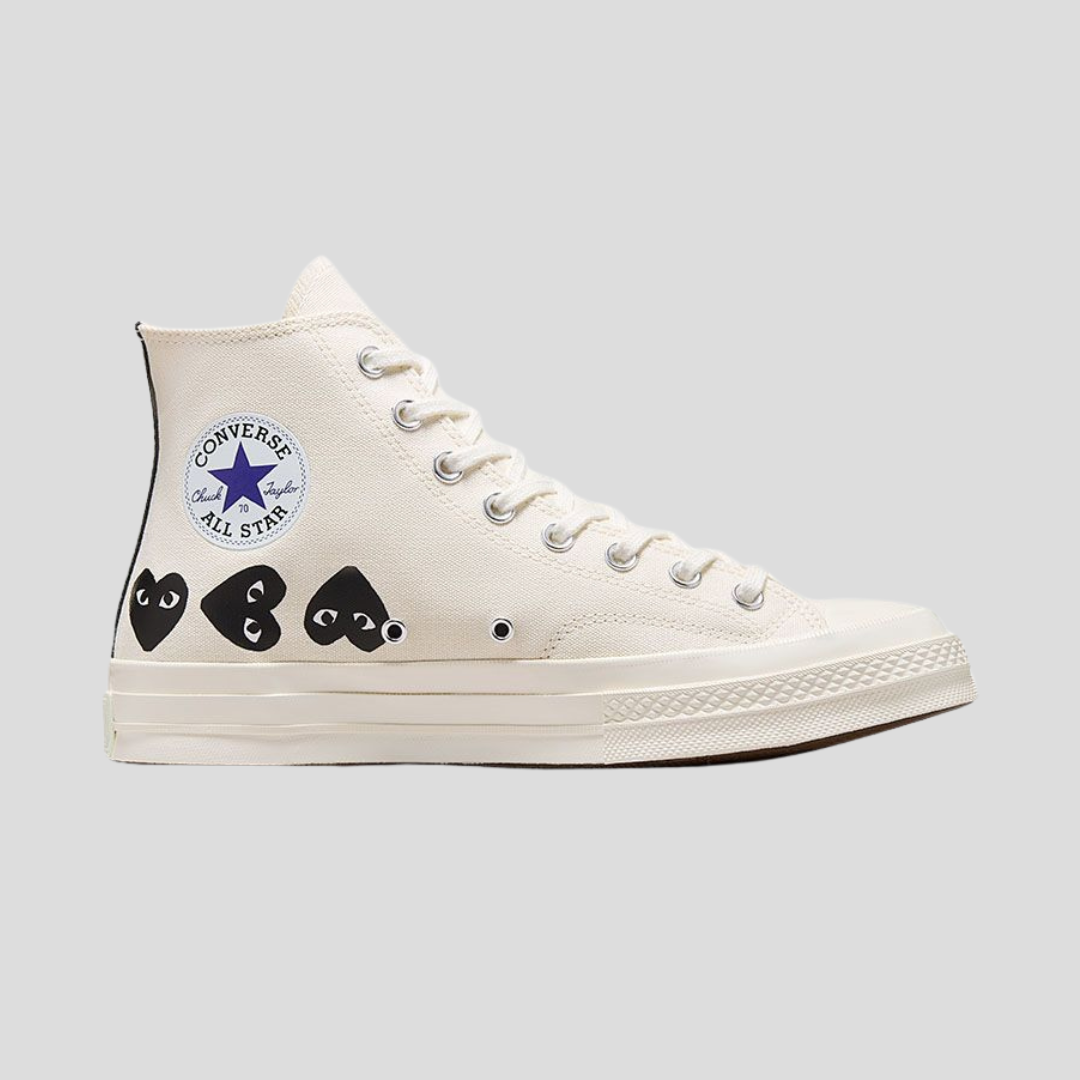 Comme Des Garcons Play x Converse Chuck Cream Sneakers