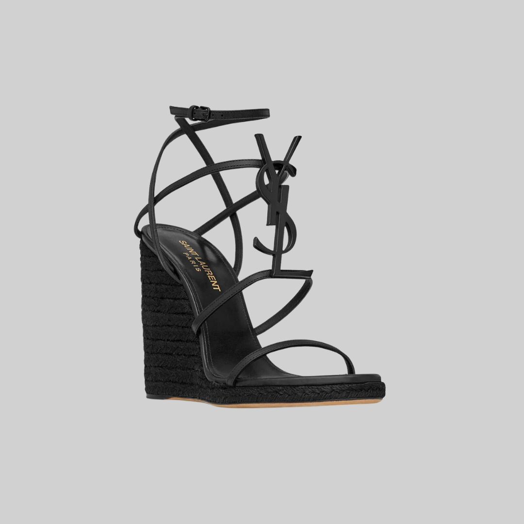 Yves Saint Laurent Black Cassandra 105 Wedge