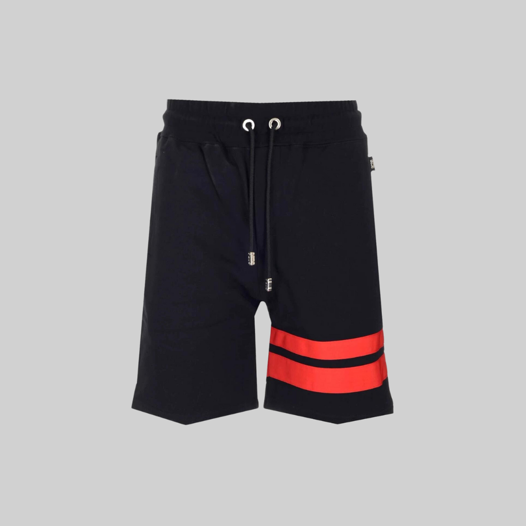 GCDS Black Stripe-Detailed Drawstring Track Shorts