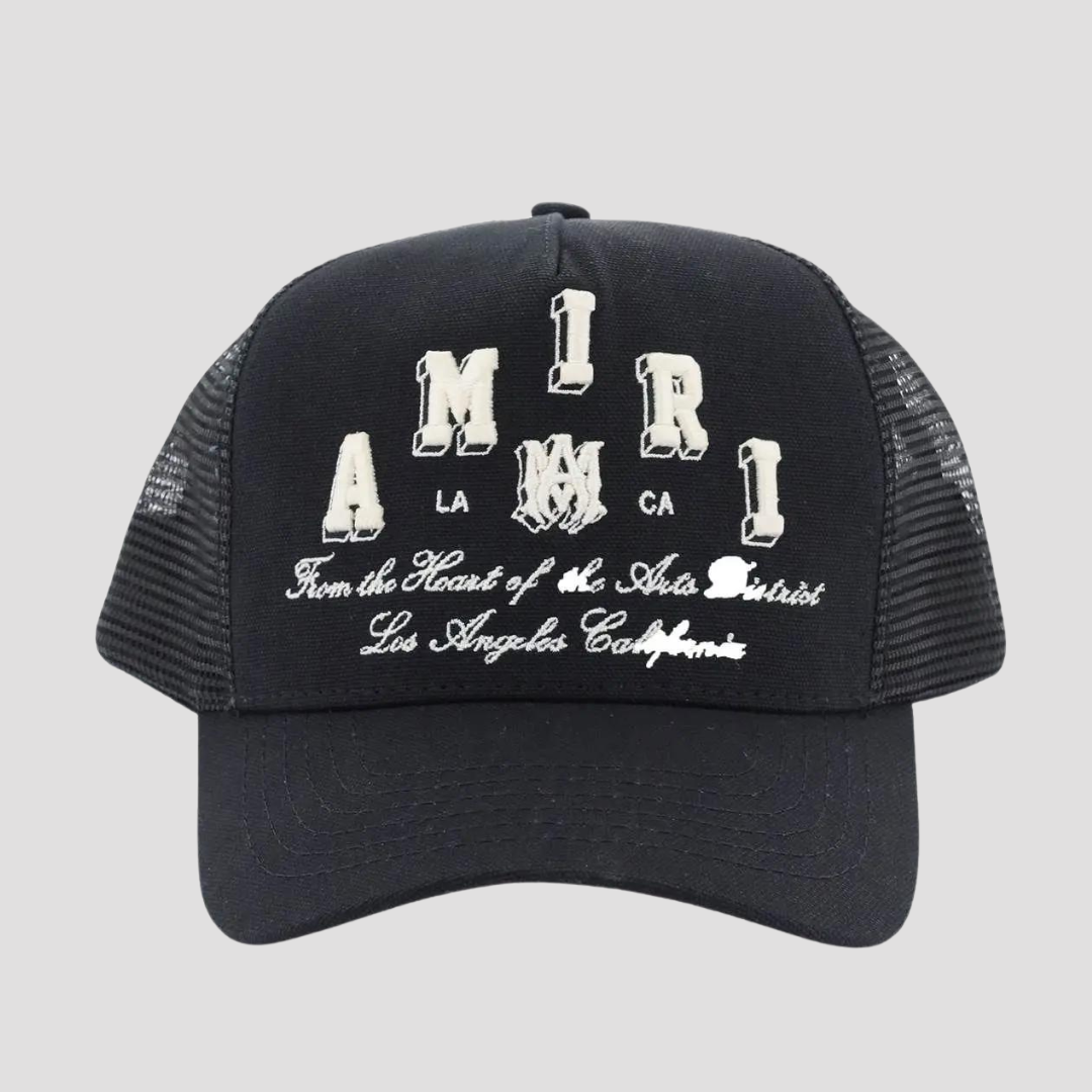 Amiri Black Logo Embroidered Hat