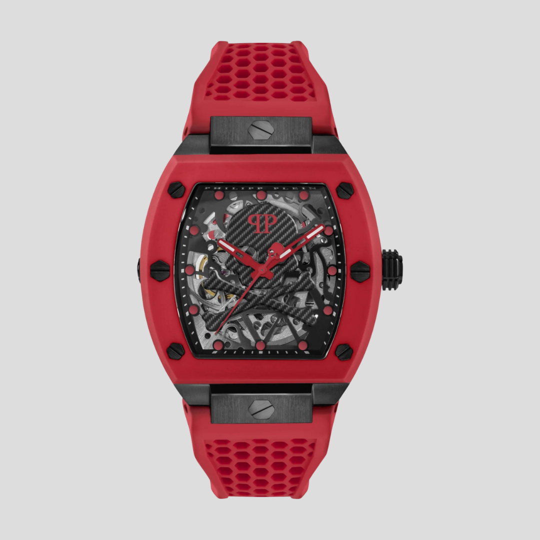 PhilippPlein Red The keleton Automatic Watch