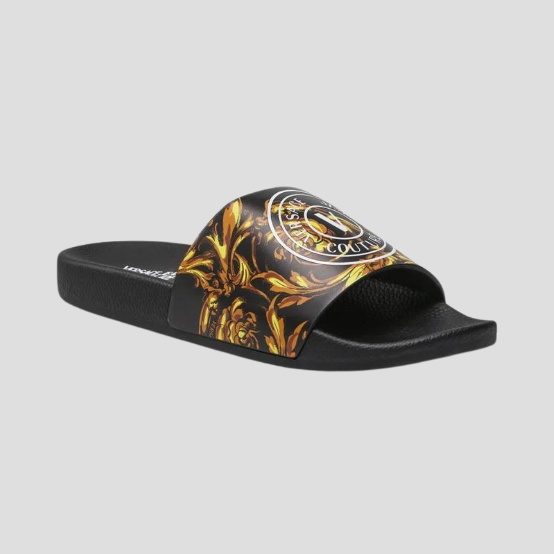 Versace Jeans Couture Black Slides