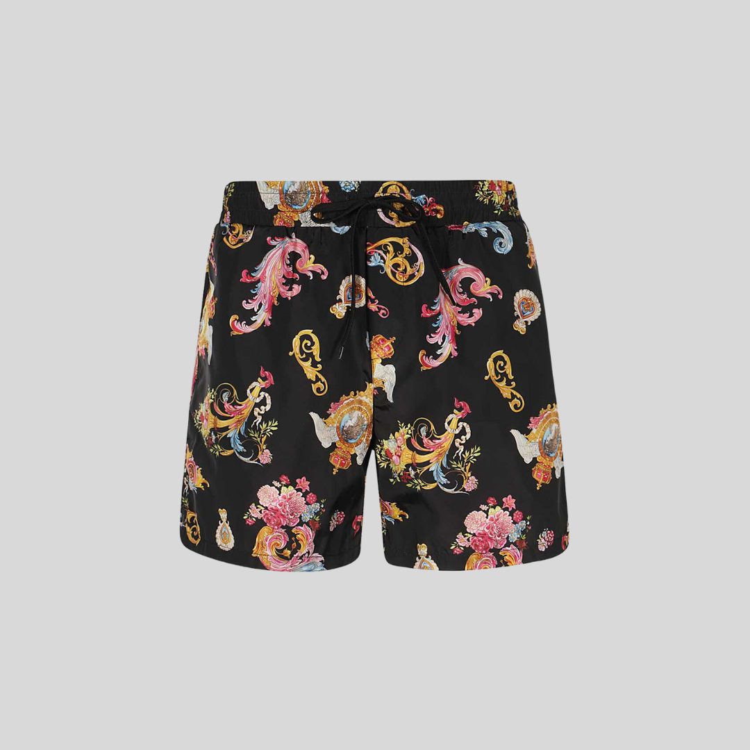 Versace Jeans Couture Black Versailles Print Shorts
