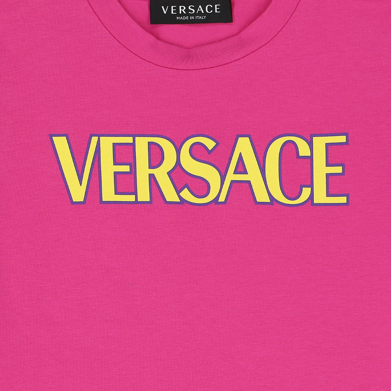 Versace Kids Pink Logo T-Shirt