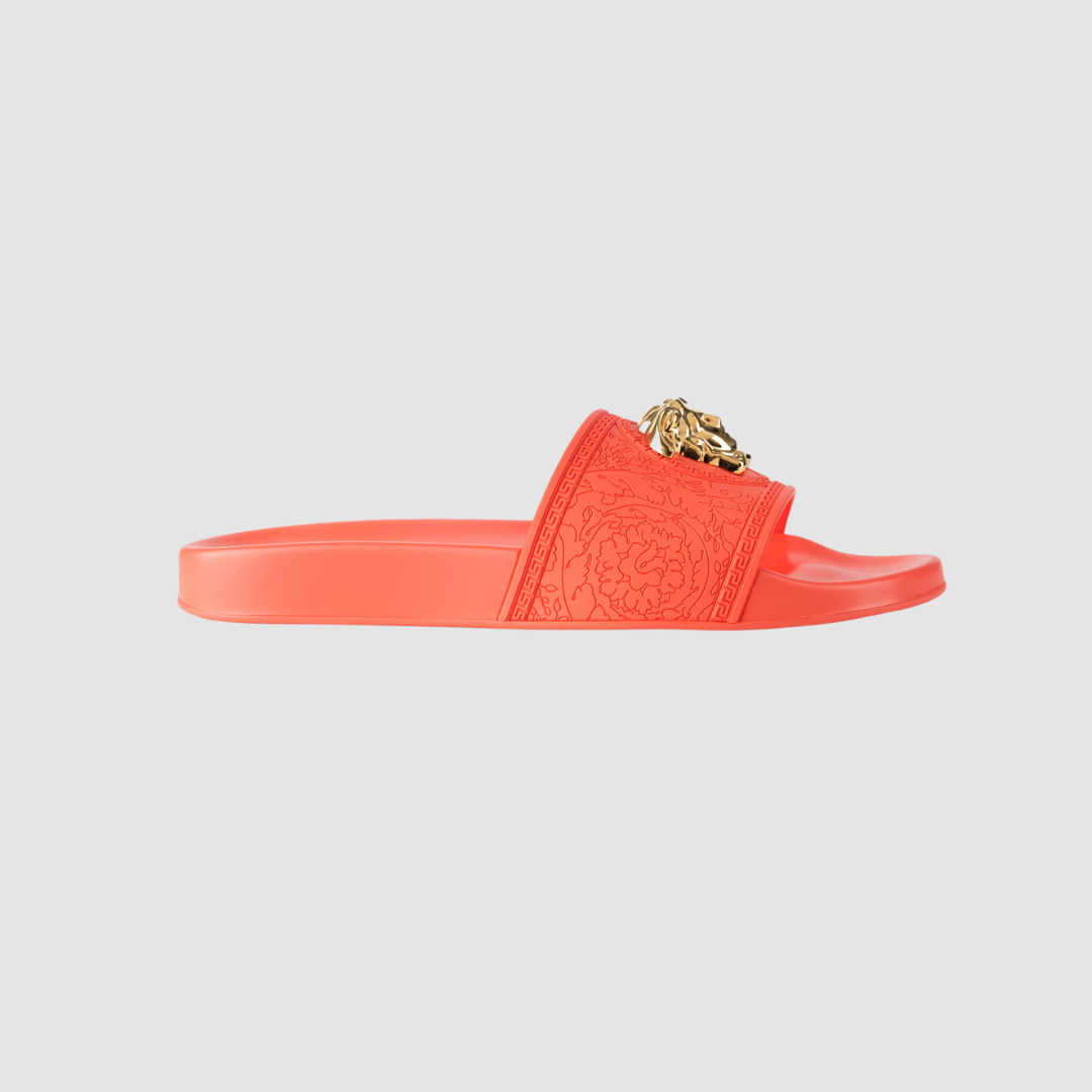 Versace Orange Medusa Logo Slides