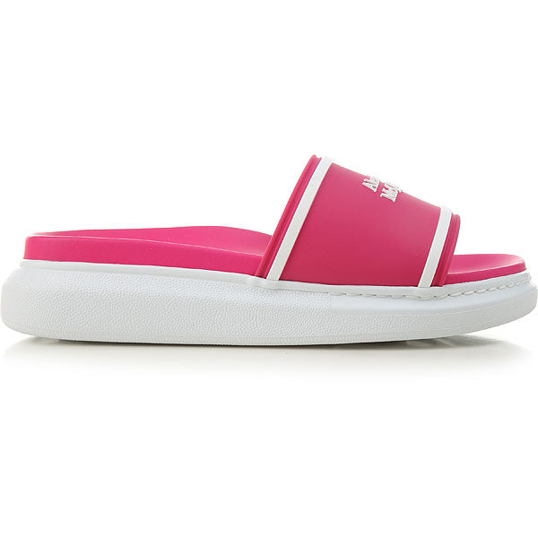 Alexander McQueen Fuchsia Oversized Hybrid Slides