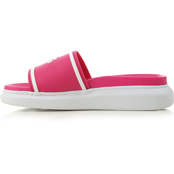 Alexander McQueen Fuchsia Oversized Hybrid Slides