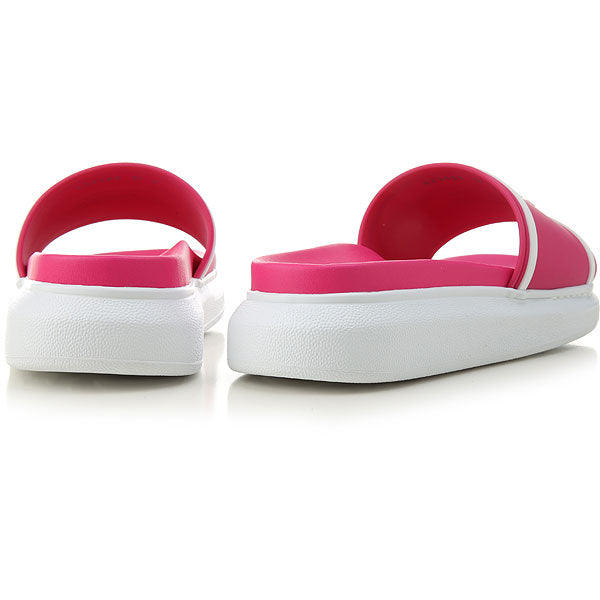 Alexander McQueen Fuchsia Oversized Hybrid Slides