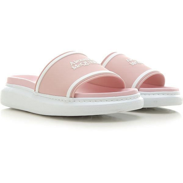 Alexander McQueen Pink Oversized Hybrid Slides