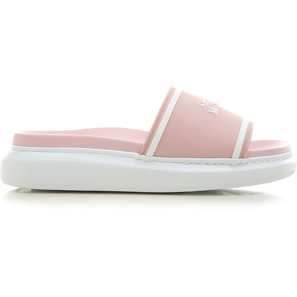 Alexander McQueen Pink Oversized Hybrid Slides