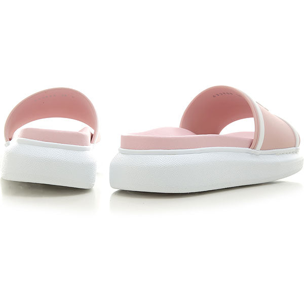 Alexander McQueen Pink Oversized Hybrid Slides