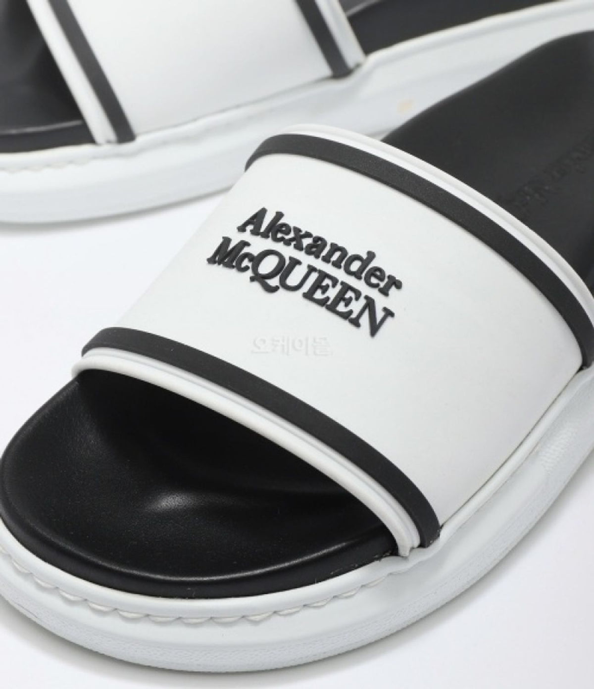 Alexander McQueen White Oversized Hybrid Slides