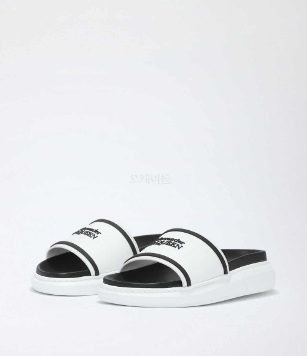 Alexander McQueen White Oversized Hybrid Slides