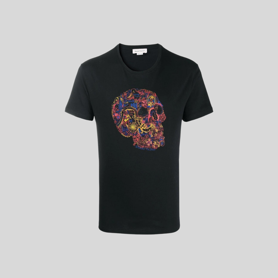 Alexander McQueen Multicolour Skull Print T-Shirt