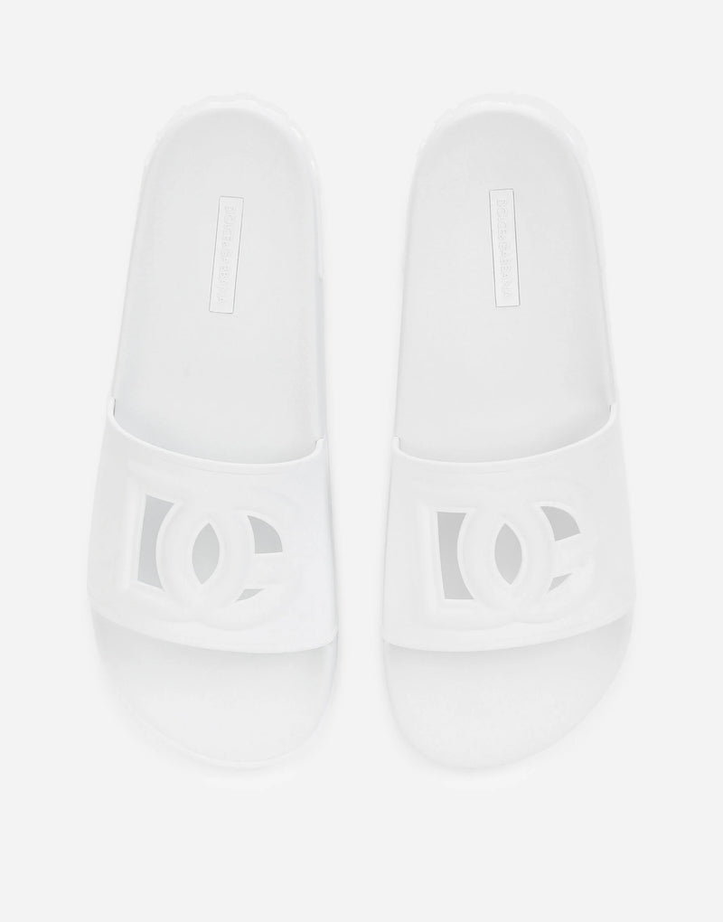 Dolce & Gabbana White DG Logo Slides