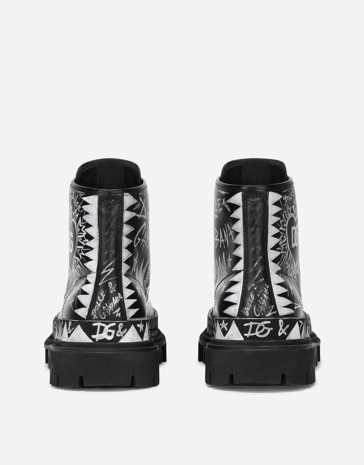 Black Leather Combat Boots