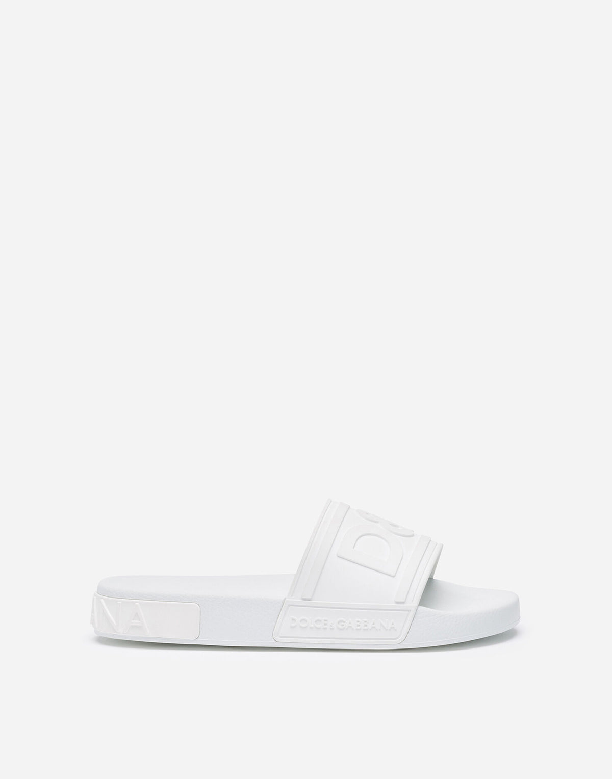 Dolce & Gabbana White Rubber Beachwear Slides