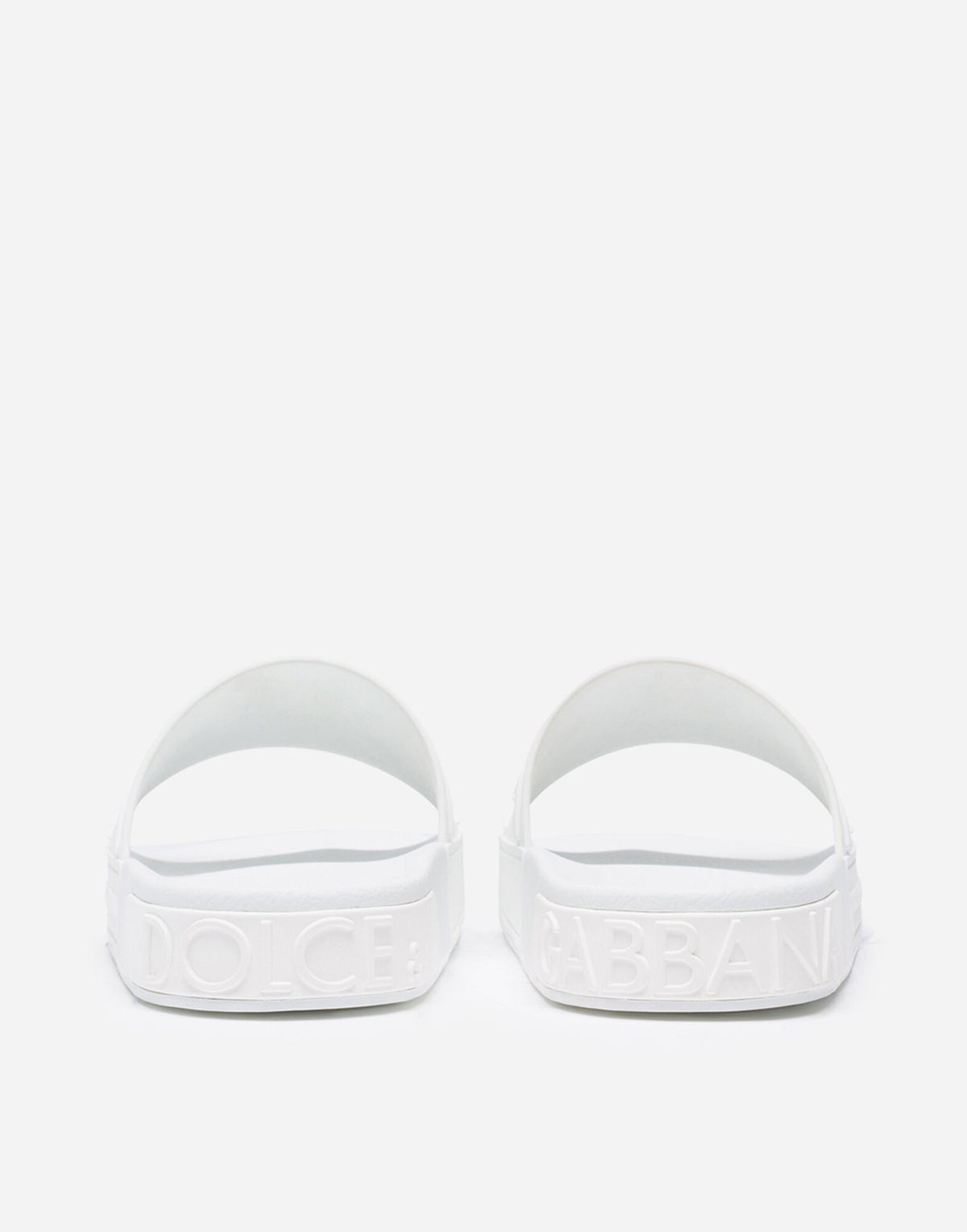 Dolce & Gabbana White Rubber Beachwear Slides