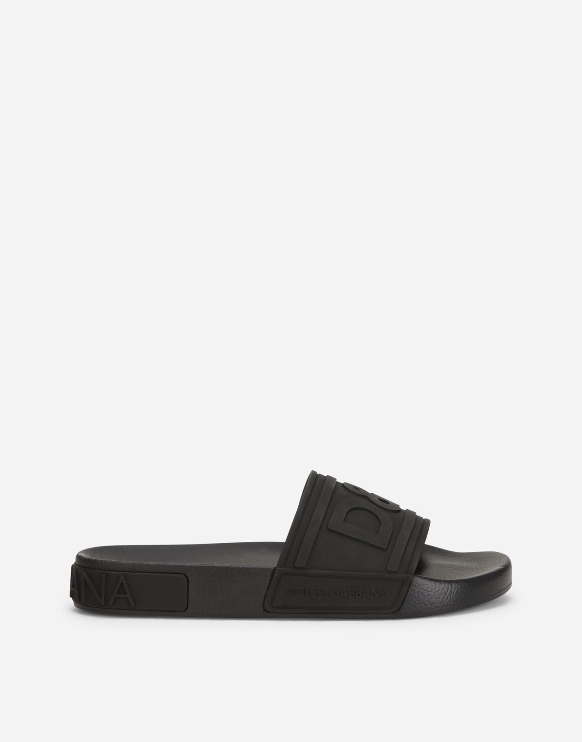 Dolce & Gabbana Black Rubber Beachwear Slides