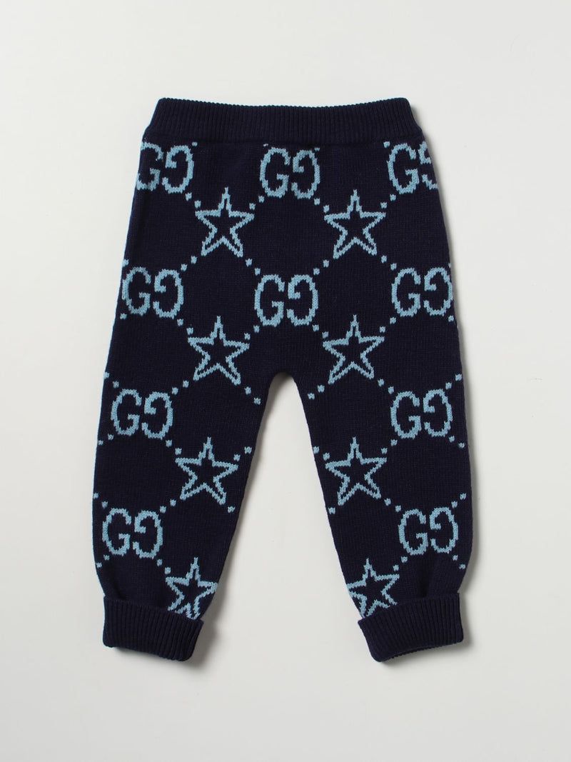 Gucci Kids Blue Wool Pants