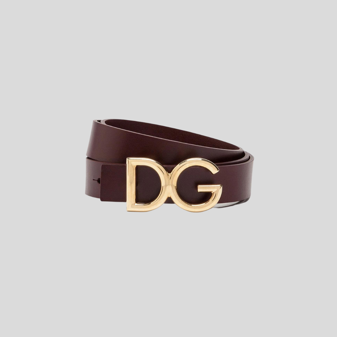 Dolce & Gabbana Black DG Logo Buckle Belt