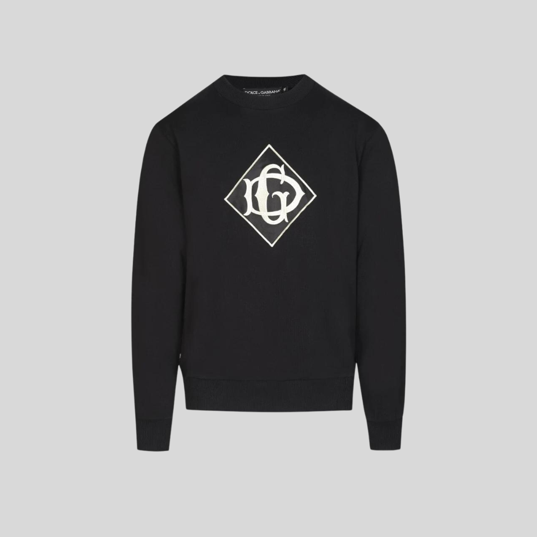 Dolce & Gabbana Black Diamond Print Sweatshirt