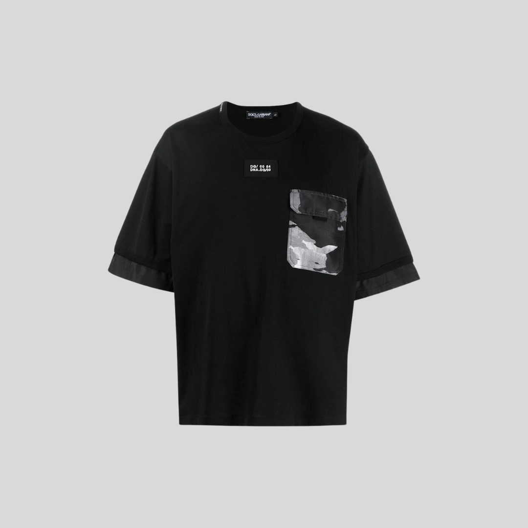 Black Layered Detail T-Shirt