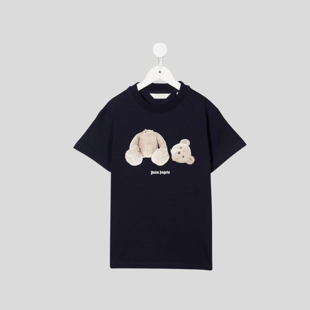 Palm Angels Kids Black Teddy Bear Crew T-Shirt