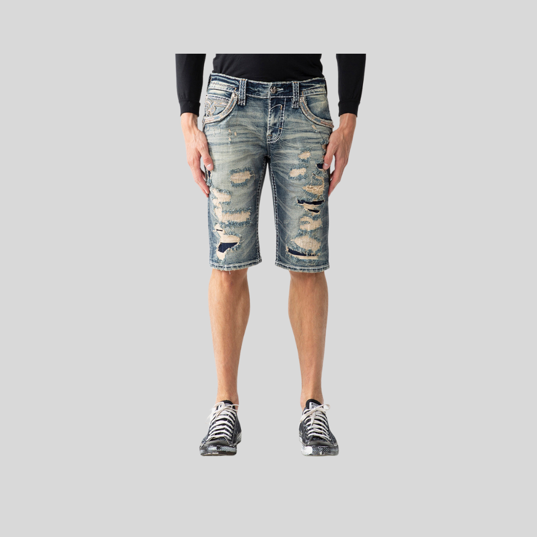 Rock Revival Blue Vintage Pheasant Denim Short