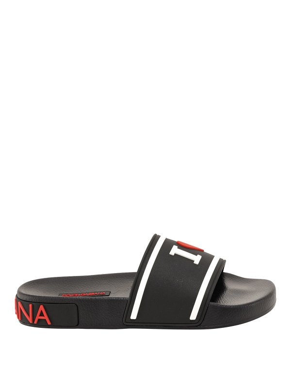 Dolce & Gabbana Black Slides