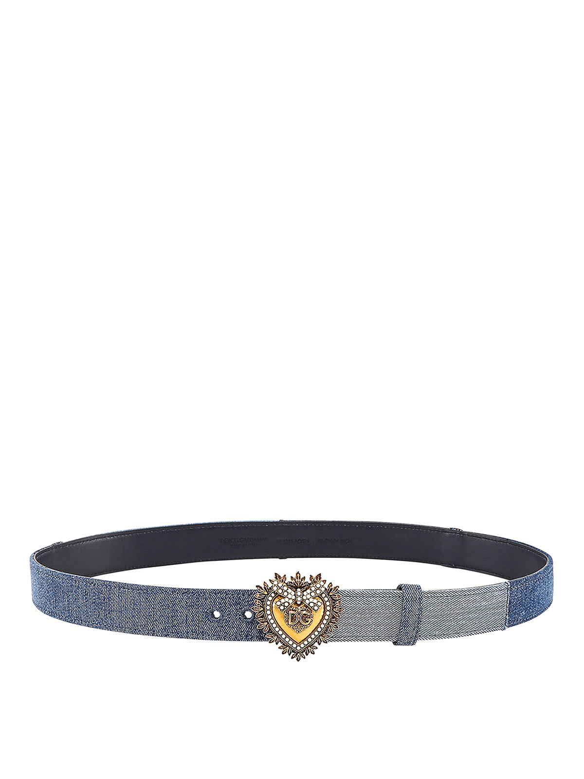 Gabbana Blue Denim Patchwork Belt