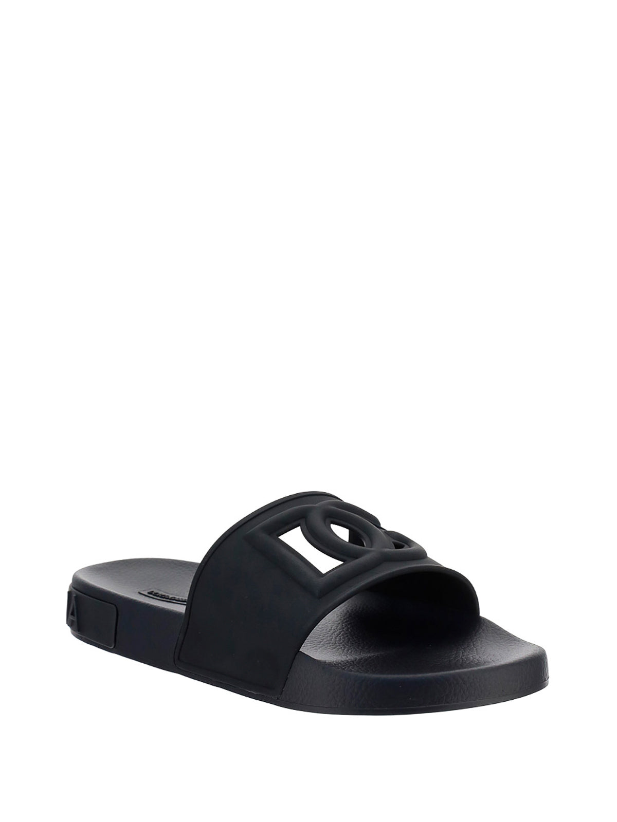 Dolce & Gabbana Black DG Logo Slides