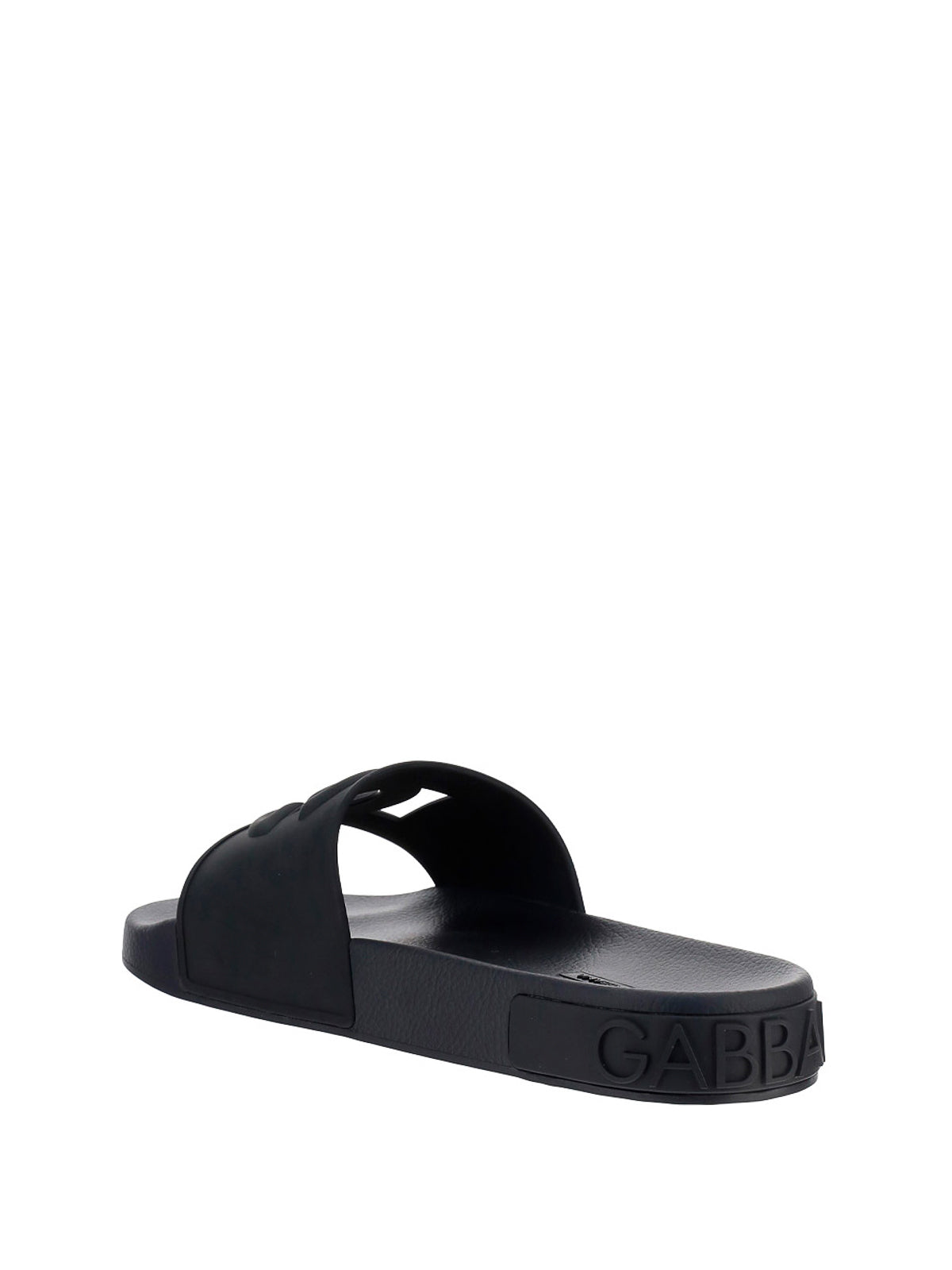 Dolce & Gabbana Black DG Logo Slides