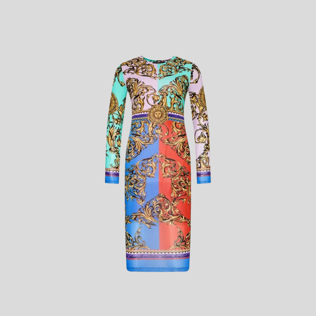 Versace Jeans Couture Multicolor Casual Garland Dress