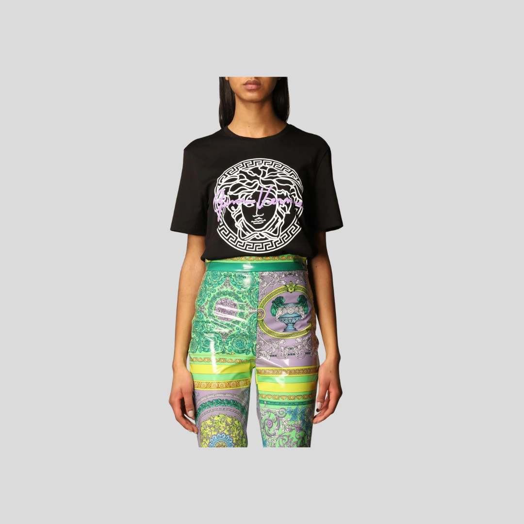 Versace Black Medusa Head Print T-Shirt