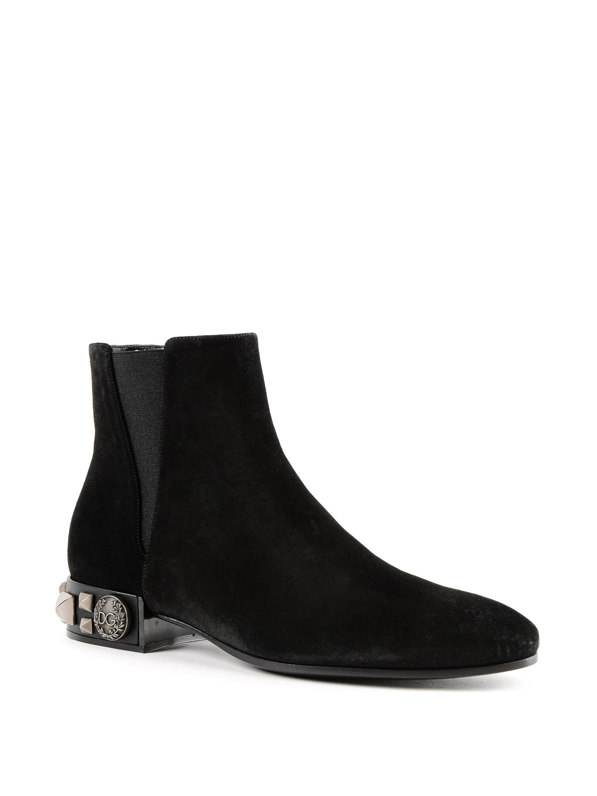 Dolce & Gabbana Studded heel suede boots